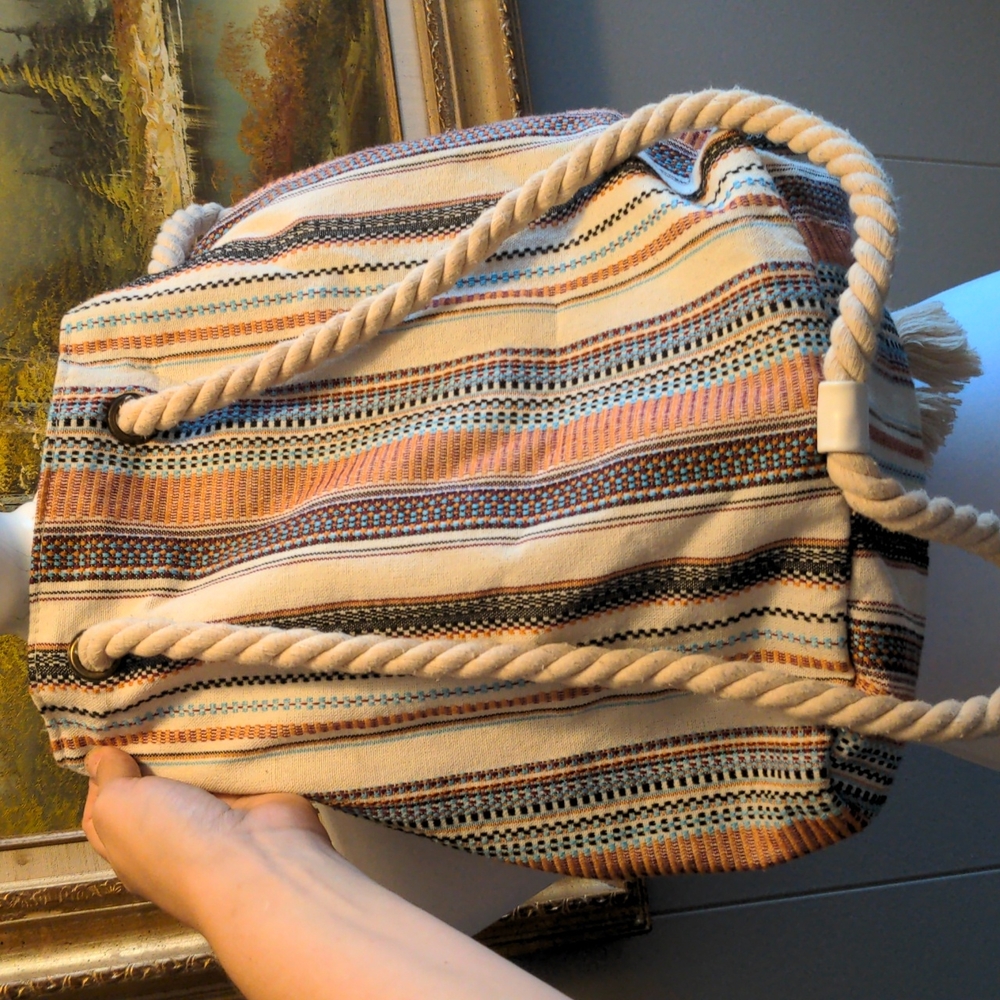 Love This Life Striped Rope Backpack - Picture 5 of 5